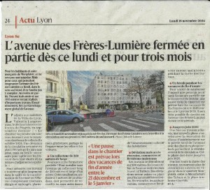 Article du Progrès du lundi 18 novembre 2024