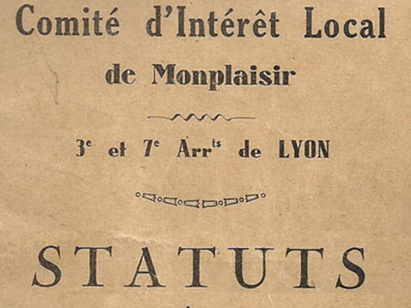 CIL Monplaisir - Histoire : Les statuts de l'Association en 1931