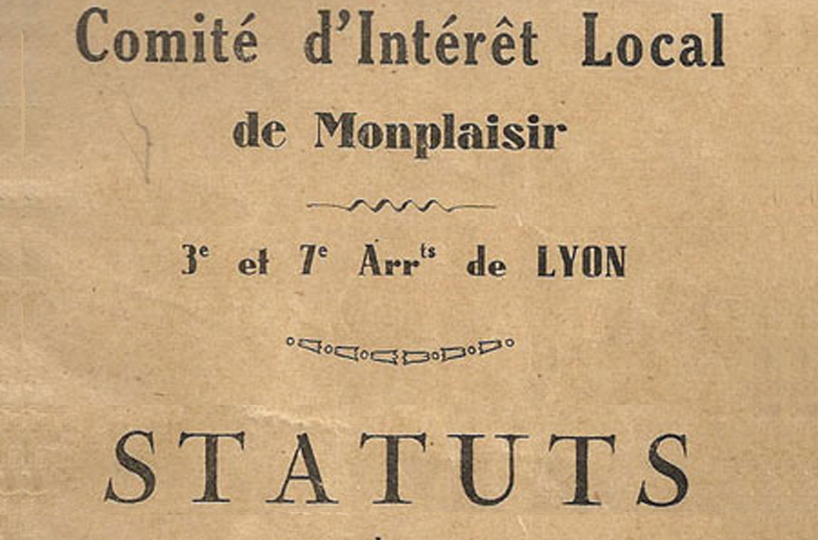 CIL Monplaisir - Histoire : Les statuts de l'Association en 1931