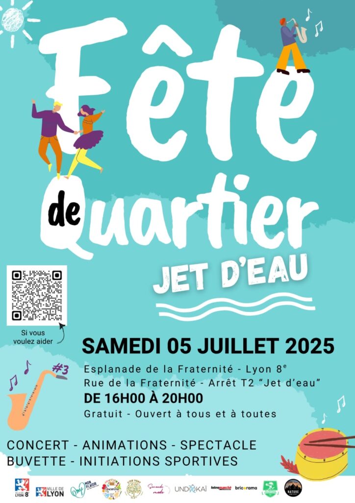 CIL Monplaisir : Fête de quartier du Jet d'Eau le samedi 5 juillet 2025