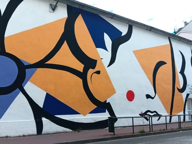 CIL Monplaisir : Fresque sur le mur de la MJC de Monplaisir