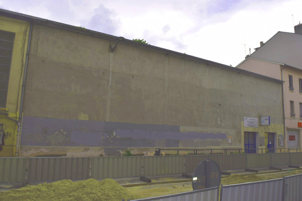 CIL Monplaisir : mur de la MJC avant la mise en place de la fresque