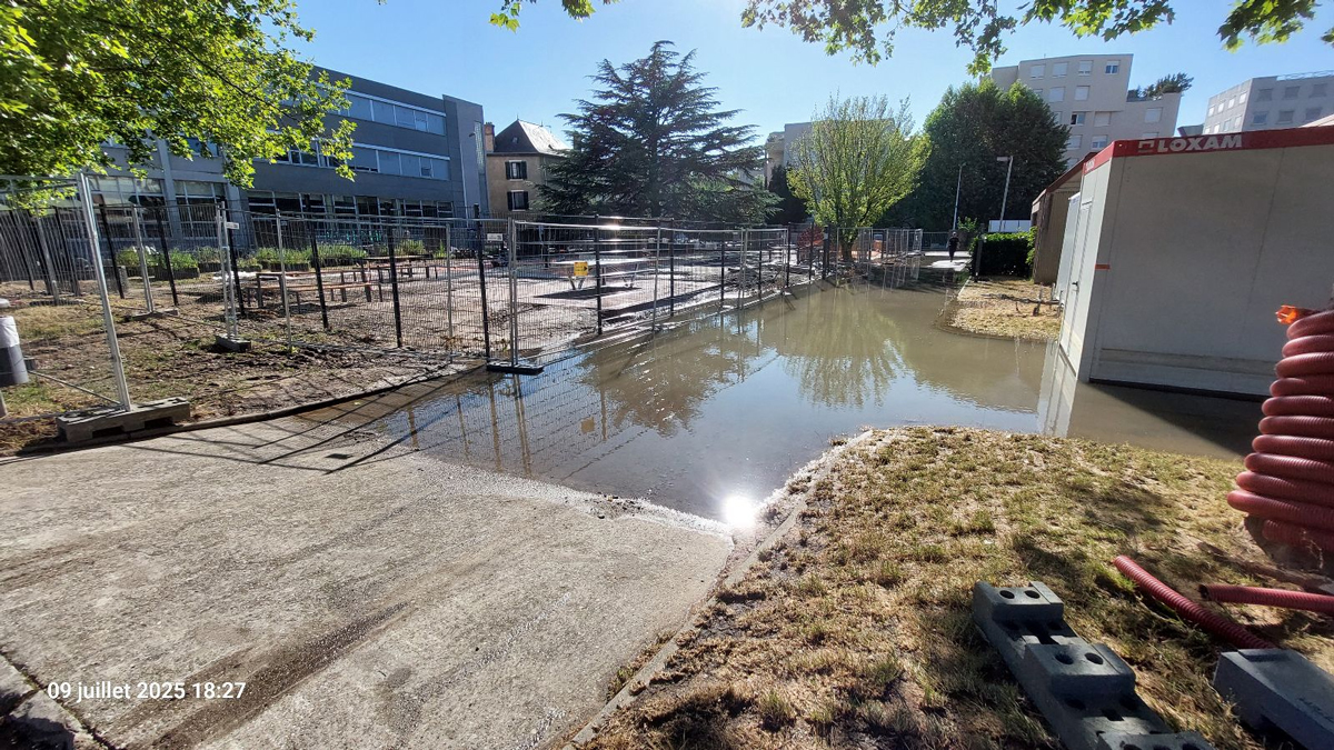 CIL Monplaisir : Rupture de canalisation dans le quartier de Lyon Monplaisir