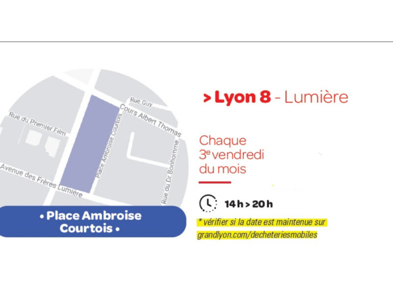 CIL Monplaisir -décheterie mobile en place lyon Monplaisir