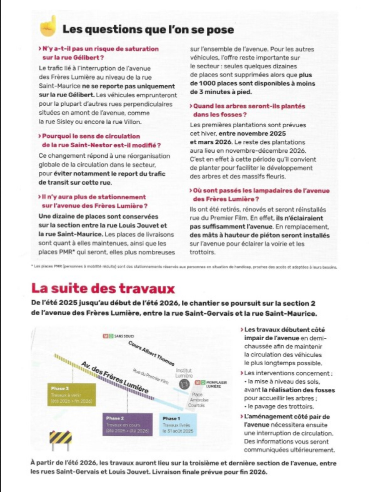 Cil Monplaisir - Plan de Circulation Avenue des Frères Lumiere