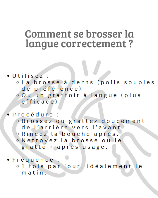 SCM Bellecour - Brossage de la langue : comment se brosser la langue .