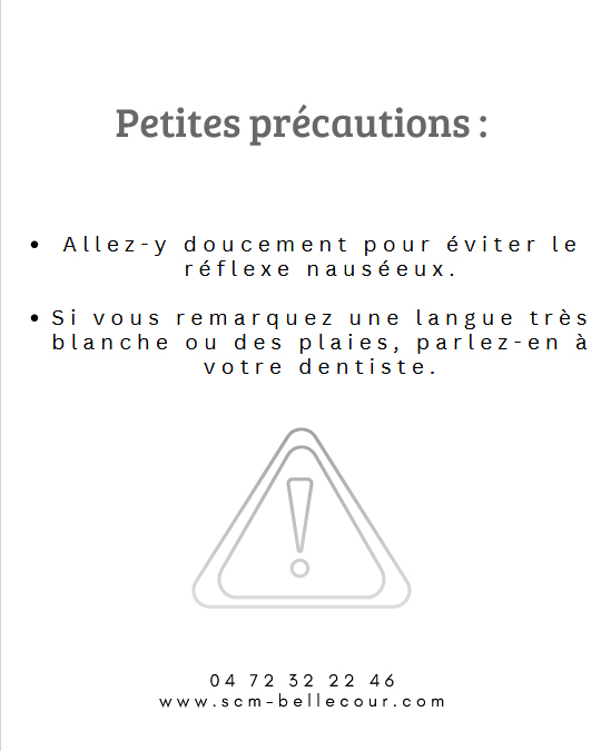 SCM Bellecour - Brossage de la langue : petites précautions