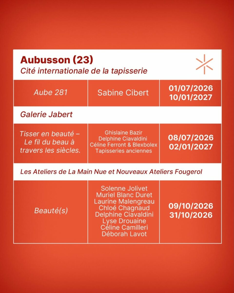 Sabine Cibert - Expositions - Biennale Textile - Aubusson